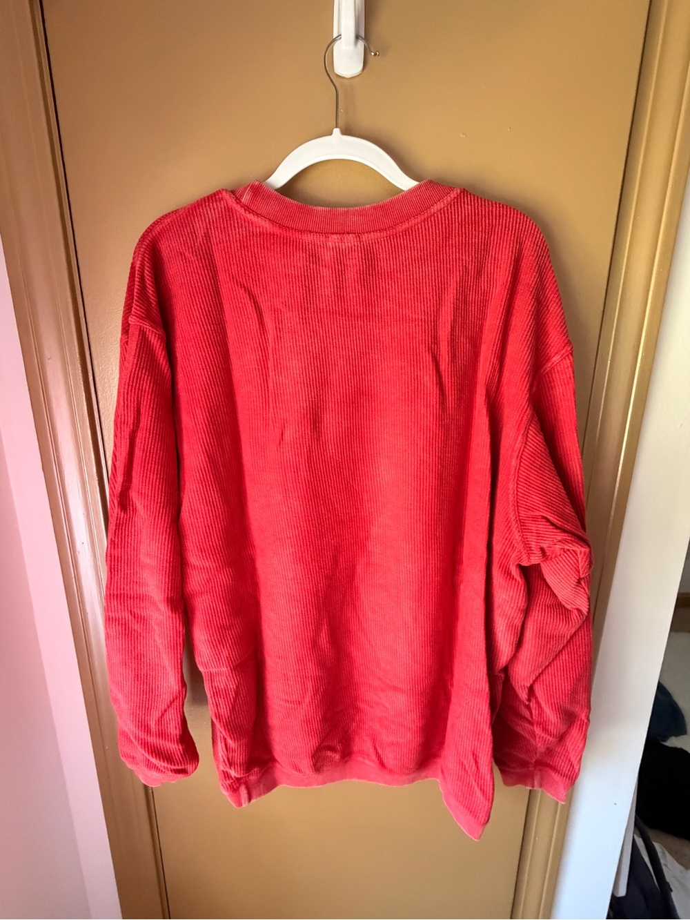 Champion Red Boston University Corduroy Crewneck Sweatshirt - Picture 2 of 2